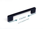 Stainless Steel 4 Inches Kitchen Cabinet & Drawer Handles, Dark Matt Black Handles, Furniture & Door Pull Handles, Pack of 12 Pieces - Image 4