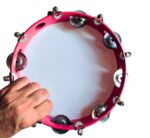 AOKO 10-inch Tambourine Set of 2 | Traditional Kartal Percussion Musical Instruments for Drums, Rhythm, and Sound Therapy | Ideal for Folk, Indian, and Religious Music - Image 6