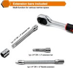 46 in 1 tool kit Drive Socket Set Auto Repair Hand Tool Ratchet Hex Wrench Set, Tool Kit For Automotive Repair, Household, Car & Bicycle Repairs Metric Screwdriver Set With Storage Case - Image 2