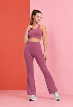 Women’s Gym Co-Ord Set | Sports Bra & High Waist Flared Yoga Pants with Pocket, Bootcut Tights Tracksuit | Yoga Workout Activewear Set for Running, Fitness & Lounge Wear - Image 3