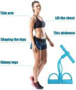 KLIMET Pull Reducer Training Bands Resistance Pedal Exerciser | 4 Tube Body Puller for Home Workout, Yoga & Crossfit | Arm, Leg, Tummy & Full Body Exercise Equipment for Men & Women - Image 4