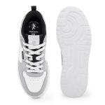Red Tape Men's Sneakers White Grey Pu Mesh Round Toe Lace-Up - Image 5