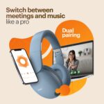 Noise Two Wireless On Ear Headphones with 50 Hours Playtime, Low Latency(up to 45ms), 4 Play Modes, Dual Pairing, BT v5.3 (Serene Blue) - Image 7