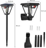 WIDEWINGS Plastic, Abs Solar Lights Outdoor with Motion Sensor with 3 Lighting Modes, Ground Mounting and Wall Mounting, Waterproof Outdoor Solar LED Light, Garden Light, Suitable for Garden (1 Pack) - Image 8