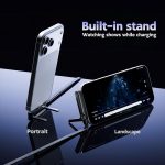 240W Sideways Fast Charging Cable with Built-in Invisible Phone Stand, 90° USB Type C Gaming Charger Cord, Braided Foldable Holder for Smartphones, Tablets & Laptops - Image 5