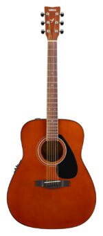 Yamaha FX280 Wood Brown Acoustic Guitar, Natural Brown Wood Finish, Classic Dreadnought Style with Black Pickguard, Musical Instrument for Beginners and Professionals Made In India