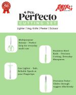 Anjali 4-Piece Kitchen Tool Set – 1 Knife, 1 Peeler, 1 Scissor, 1 Lighter – Ideal for Cooking, Food Prep, Home, and Kitchen Use- Green - Image 2
