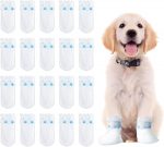 RvPaws Disposable Dog Boots for Paw Protection, 20 Pcs Pet Shoes with Adjustable Self-Adhesive Bandage, Dog Disposable Foot Covers for Outdoor & Indoor Walking (Suitable for Less 12Kg)