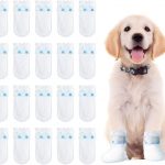 RvPaws Disposable Dog Boots for Paw Protection, 20 Pcs Pet Shoes with Adjustable Self-Adhesive Bandage, Dog Disposable Foot Covers for Outdoor & Indoor Walking (Suitable for Less 12Kg)