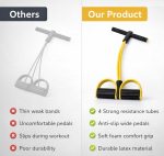RELAYWARE'S Rubber Pull Reducer Training Bands 4 Tubes Body Trimmer Pedal Exerciser Yoga Crossfit Exercise, Arm Exercise, Tummy Body Building Training Men and Womens (Multicolour) - Image 5