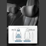 Car Neck Pillow for Seat Headrest, Ergonomic Memory Foam Headrest Cushion for Car, Neck Support Pillow for Driving, Travel & Office Chair, Universal Fit Black - Image 3
