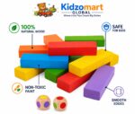 Kidzomart® Colorful Wooden Stacking Tower Game for Kids & Adults - Montessori Tumbling Blocks with Dice - Educational Fun Toy for Family & Party (Color) - Image 6