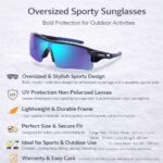 Dervin Non Polarized Oversized Sports Sunglasses for Men Women, Outdoor Cricket Cycling Hiking Fishing Sunglasses - Image 7