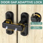 HASTHIP® Zinc Alloy Door Lock for Bedroom, Heavy Duty 180 °/90 ° Flip Latch with Hardware Installation, Rugged Metal Locking for Doors, Cabinets, Gates - Image 4