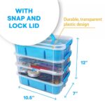 UCRAVO 4-tier Multi-Compartment Craft Storage Organizer Box with Dividers - Perfect for Art, Beads, Sewing Supplies, and Jewelry Making - Plastic Container - Ideal Hobby Organizer (MultiColor) - Image 4