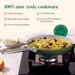 Ember Cookware Arcilla Ceramic Frying Pan 24 cm | 5-Year Warranty | 75% Less -Oil Usage | Lightweight, Non-Toxic Non-Stick Ceramic Frypan | Steel Handle- Induction & Oven Compatible | Terracotta - Image 4