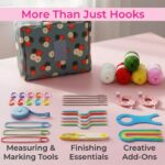 Oytra Crochet Starter Kit 58 Pieces with Storage Case Hooks Yarn Bundle Knitting Tools DIY Craft Set for Beginners Adults Hobbyists Gift - Image 6