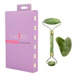 Ladista Facial Massager Jade Roller & Gua Sha Tool Natural Himalayan Stone for Face Neck Healing Skin Wrinkles & Serum Application - Image 2