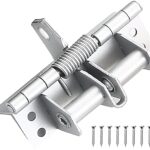 Self Closing Door Hinge Heavy Duty Adjustable Spring Door Closer Soft Close Hinges Auto Close Door Hinge for Wooden Door Home Office Security Door Hardware (Silver)