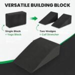 3 Pcs Squat Wedge, Yoga Blocks Pilates Board, Fitness Equipment for Squat Form Improvement and Calf Stretching Exercises, Portable Exercise Blocks with Carrying Bag for Home Gym - Image 3