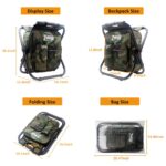 CAMPORT Folding Camping Chair Stool Backpack with Cooler Insulated Picnic Bag, Hiking Camouflage Seat Table Bag Camping Gear for Outdoor Indoor Fishing Travel Beach BBQ - Image 3