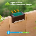 Solar Deck Lights Outdoor, LED Wall Lamp Set of 4, Waterproof Garden Step Lights, Multicolor.2025 - Image 3