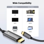 Zebronics Type C to HDMI Cable, 4K @ 60Hz | 1080p @ 240Hz, 18Gbps Data Transfer, 3D Compatible, 1M (3.2ft) Braided Cable, for Laptop, Mobile, iPad Pro, MacBook, Chromebook, TV (CHA20) - Image 6