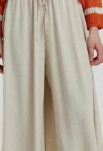 KOTTY Women's Wide-Leg Trouser|Palazzo Pants|High Waist Flowy Trousers with Drawstring|Lightweight Casual & Travel Wear|Women Trousers Pants - Image 5