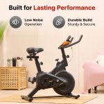 Fitkit by Cult FK7002 Spin Bike with 6Kg Flywheel, Brake Pad Resistance for Fitness at Home Workouts|LCD Screen|Max Weight Capacity: 120 kg (Black) - Image 4