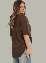 RodZen® Oversized Fit Half Sleeves Round Neck Textured Polycotton T-Shirt for Women/Girls (Pack of 2) - Image 2