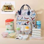 Baby Diaper Bag Multi-Function Baby Diaper Backpack Nappy Bags,Waterproof Trave Backpack for Mom Dad Large Capacity Baby Bags (Pack of 1) - Image 5