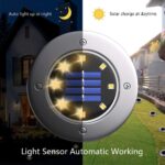 Solar LED Ground Lights for Outdoor Garden & Pathway | Stainless Steel Waterproof Solar Floor Lights with Automatic On/Off Sensor | Energy Efficient Lawn, Driveway & Landscape Lighting | pack-4 - Image 4
