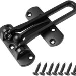 Home Security Door Lock, 1 Pack Latch Guard Clasp Front Door Locks for Kids, Home Reinforcement Lock for Swing-in Doors, Hotel Door Latches