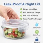 Lunch Box for Kids - Tiffin Box for Kids for Girls, Boys School, Bento with compartments & Fork (Borosilicate Microwavable Glass Lunch Box) - Image 3