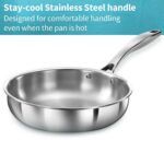 Hawkins Pro 18 cm Frying Pan, Triply Stainless Steel Fry Pan with Stainless Steel Handle, Silver (PSF18) - Image 4
