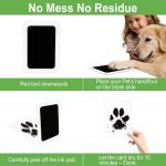 echosari 2 Pack Inkless Paw Print Kit for Dogs & Cats, Clean Touch Pet Paw & Baby Handprint Kit, Mess Free Dog Nose Print Keepsake with 2 Wooden Frames, Gift for Pet Lovers & New Moms (Medium) - Image 6