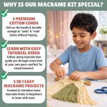 Kalakaram Macrame Kit for Beginners | DIY Art & Craft Kit for Kids, Teens & Adults | DIY Embroidery Activity Craft Set | Learn Knotting, Wall Hanging, Keychain & Handmade Décor | Birthday Gift for Girls, Boys, Kids Ages 10+ | Screen-Free Hobby Kit - Image 5