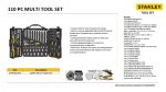 STANLEY STMT81243 110-Piece High Quality Multi-Toolkit containing Pliers, Spanners, Drivers, Sockets, Bits, Wrenches & Ratchets for Home, DIY & Professional Use, 1 Year Warranty, Yellow & Black - Image 2