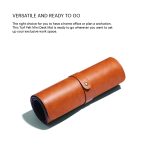 DailyObjects Premium Vegan Leather Mini Desk Mat Organiser | Anti-Skid | Anti-Slip | 63 * 28 cm | Reversible Desk Spread Turf Desk/Laptop Mat for Work from Home/Office/Gaming | Turf Felt - Blue - Image 5