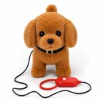 Remote Control Walking Dog Toy Interactive Battery Operated Puppy Plush Soft Moving Tail Electronic Pet Toy for Kids Boys Girls Educational Fun Gift