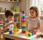 Build-Up Beakers 12-Piece Rainbow Stacking Toy for Toddlers | Nesting and Stacking Cups Set for Fine Motor Skills & Color Recognition Development | Non-Toxic BPA-Free Plastic Educational Toy for Kids. - Image 2