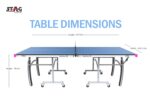 Stag Active 2023 Series Pro Table Tennis T.T Table, Full Size Premium Table with 7 Minute Quick Easy Setup, Ideal for Both Home and Club - 1 Table Top Cover,2 TT Rackets,6 Balls,1 Clamp Net - Image 5