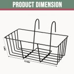 Pivalo Plant Stand Galvanized Metal Flower Pot Holder Indoor Gamla Support Art Hanging Basket Kitchen Basket Rack Outdoor Display Shelf for Office Home Garden Balcony Decoration (Pack of 1, Black) - Image 3
