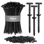 Automotive Nylon Cable Tie Fastener Kit – 50pcs Universal Car Zip Tie Buckle Clips for Bumper, Fender, Door Panel, Trim & Engine Splash Shield Retainer, Heavy-Duty Snap Fit Design (50pcs)