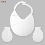 New Born Baby Cotton Clothing Set, 5-Piece, Yellow & White, 0-3 Months - Image 6