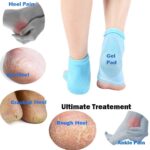 Vented Moisturizing Gel Heel Sock | 1 Pair Toeless Spa Socks for Cracked Heels, Dry Feet & Foot Calluses | Foot Care Treatment (Multicolor) - Image 5