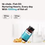 hk vitals Fish Oil For Men And Women (60 Capsules) | 1000mg Omega 3 with 180mg EPA & 120mg DHA | For Brain, Heart, Eyes, and Joints Health - Image 6