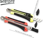 Worison 3pc18mm Heavy Duty Cutter Set with 30 Replacement Blades – Retractable, Compact Design for Extended Use in Office, Home, Crafting Etc - Image 3