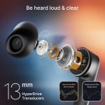 pTron Bassbuds Spark in-Ear TWS Earbuds with Stereo Sound, 40Hrs Playtime, Stereo Calls, Bluetooth V5.3 Headphones with Quick Pairing, Touch Control, Voice Assistant, Type C Charging & IPX5 (Black) - Image 4