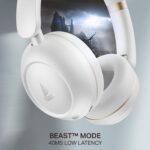 boAt 2025 Launch Rockerz Prime 415, 360 Spatial Audio, 120H Battery, 40mm Drivers, AI-ENx Tech, Beast Mode, ASAP Charge & App Support, Bluetooth Headphones, Wireless Headphone with Mic (White Sabre) - Image 6